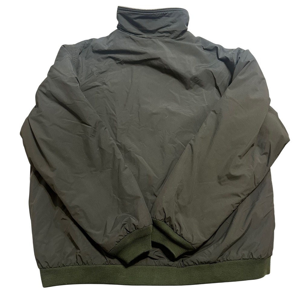 L.L. Bean Jacket Mens XL Green Zip Up Warm Up Outdoor Fleece Lined Bomber - Picture 6 of 7